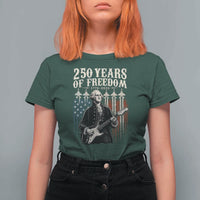 George Washington Playing Guitar 250 Years of Freedom T Shirt For Women
