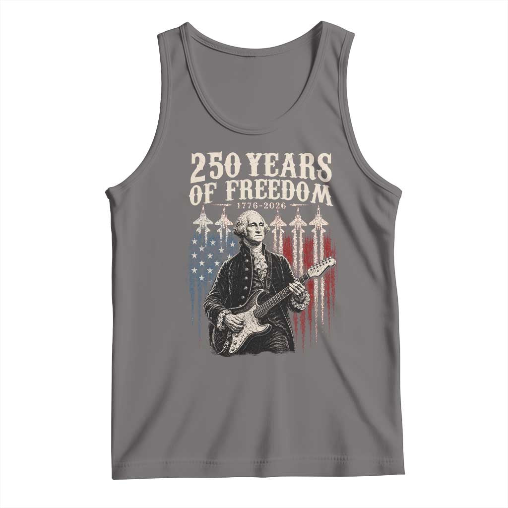George Washington Playing Guitar 250 Years of Freedom Tank Top