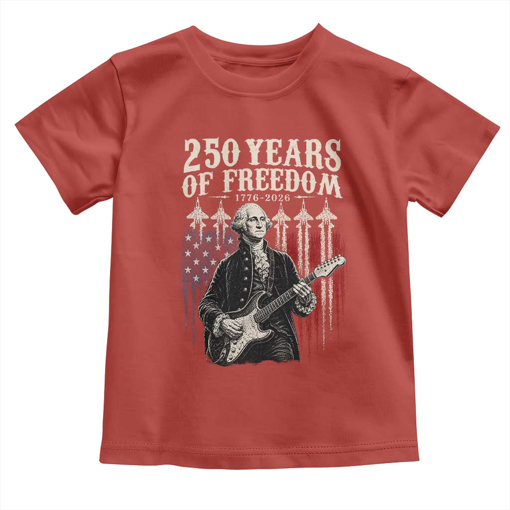 George Washington Playing Guitar 250 Years of Freedom Toddler T Shirt