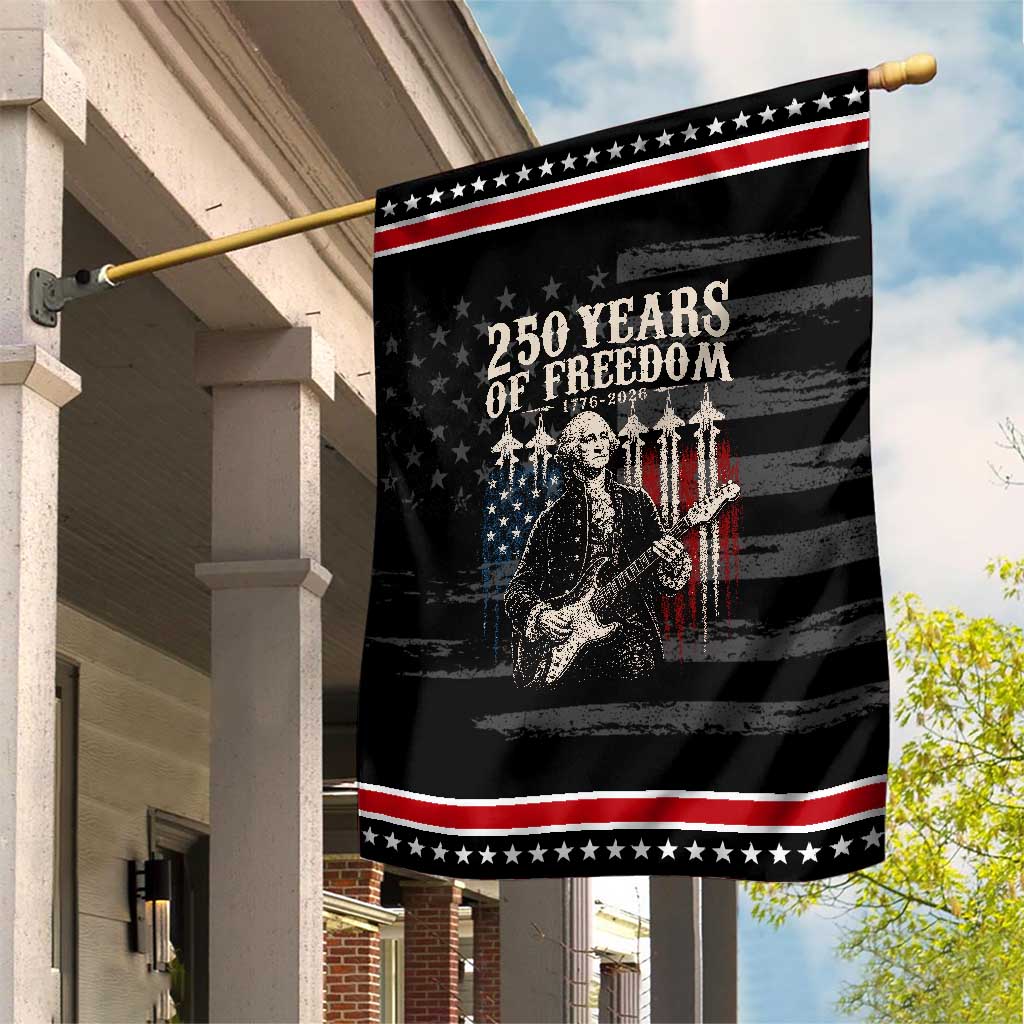 George Washington Playing Guitar 250 Years of Freedom Patriotic Garden Flag