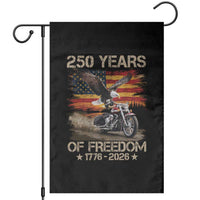 250 Years Of Freedom Patriotic Biker US Flag Motorcycle Lover Garden Flag