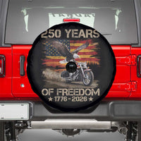 250 Years Of Freedom Patriotic Biker US Flag Motorcycle Lover Spare Tire Cover