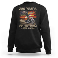 250 Years Of Freedom Patriotic Biker US Flag Motorcycle Lover Sweatshirt
