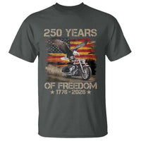 250 Years Of Freedom Patriotic Biker US Flag Motorcycle Lover T Shirt