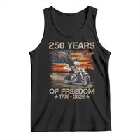 250 Years Of Freedom Patriotic Biker US Flag Motorcycle Lover Tank Top