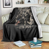 George Washington Lincoln Playing Guitar USA 250th Anniversary Throw Blanket 250 Years Of Freedom 1776 2026