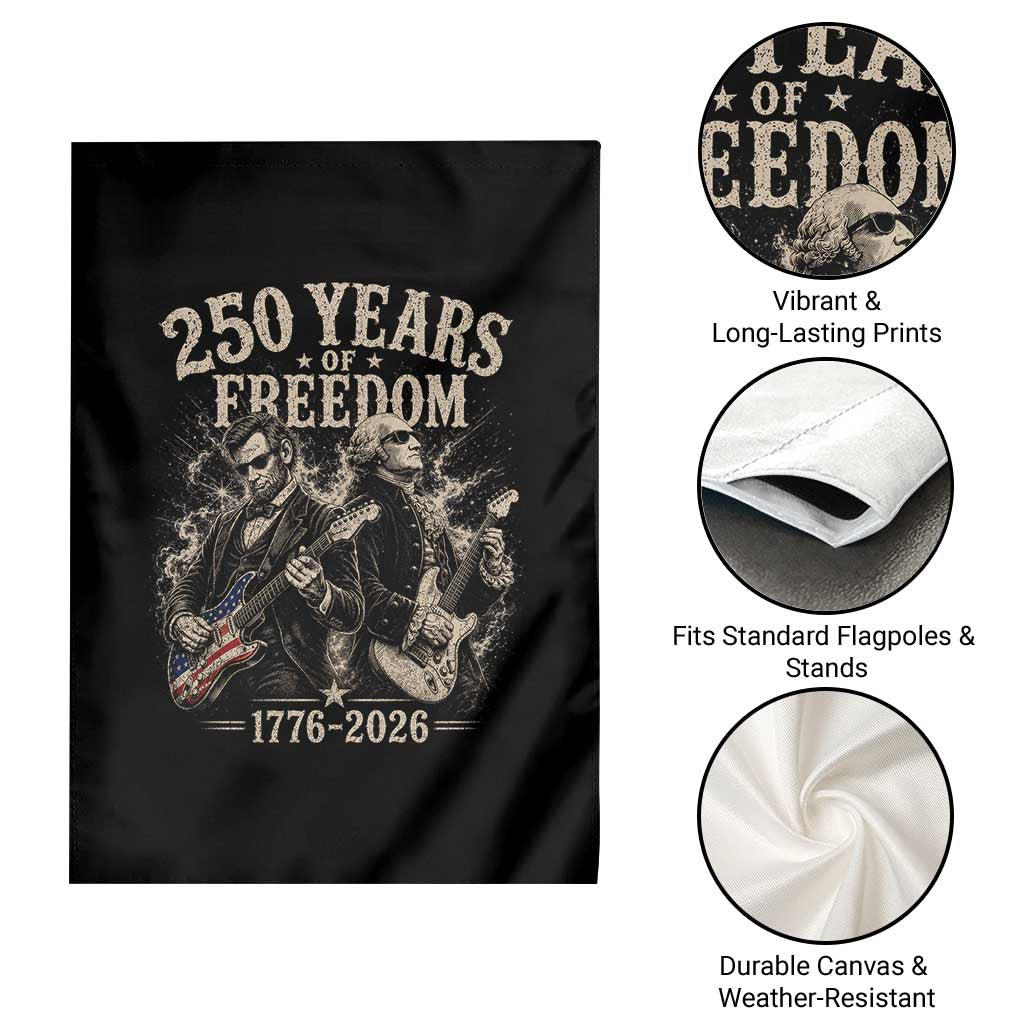 George Washington Lincoln Playing Guitar USA 250th Anniversary Garden Flag 250 Years Of Freedom 1776 2026