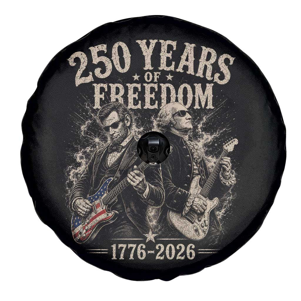 George Washington Lincoln Playing Guitar USA 250th Anniversary Spare Tire Cover 250 Years Of Freedom 1776 2026