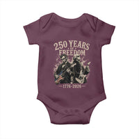 George Washington Lincoln Playing Guitar USA 250th Anniversary Baby Onesie 250 Years Of Freedom 1776 2026