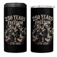 George Washington Lincoln Playing Guitar USA 250th Anniversary 4 in 1 Can Cooler Tumbler 250 Years Of Freedom 1776 2026