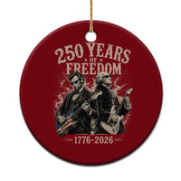 George Washington Lincoln Playing Guitar USA 250th Anniversary Ceramic Ornament 250 Years Of Freedom 1776 2026
