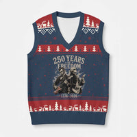 George Washington Lincoln Playing Guitar USA 250th Anniversary V-Neck Knit Sweater Vest 250 Years Of Freedom 1776 2026