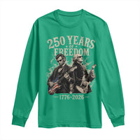 George Washington Lincoln Playing Guitar USA 250th Anniversary Long Sleeve Shirt 250 Years Of Freedom 1776 2026