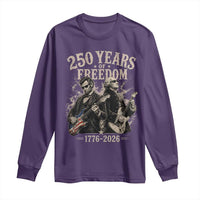 George Washington Lincoln Playing Guitar USA 250th Anniversary Long Sleeve Shirt 250 Years Of Freedom 1776 2026