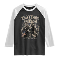 George Washington Lincoln Playing Guitar USA 250th Anniversary Raglan Shirt 250 Years Of Freedom 1776 2026