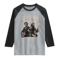 George Washington Lincoln Playing Guitar USA 250th Anniversary Raglan Shirt 250 Years Of Freedom 1776 2026