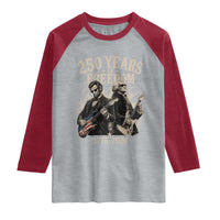 George Washington Lincoln Playing Guitar USA 250th Anniversary Raglan Shirt 250 Years Of Freedom 1776 2026