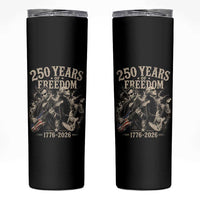 George Washington Lincoln Playing Guitar USA 250th Anniversary Skinny Tumbler 250 Years Of Freedom 1776 2026