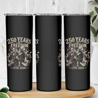 George Washington Lincoln Playing Guitar USA 250th Anniversary Skinny Tumbler 250 Years Of Freedom 1776 2026
