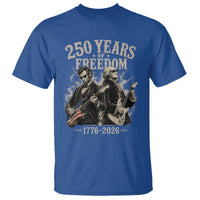 George Washington Lincoln Playing Guitar USA 250th Anniversary T Shirt 250 Years Of Freedom 1776 2026
