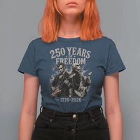 George Washington Lincoln Playing Guitar USA 250th Anniversary T Shirt For Women 250 Years Of Freedom 1776 2026