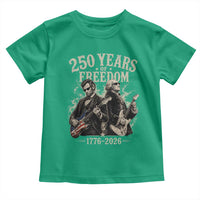 George Washington Lincoln Playing Guitar USA 250th Anniversary Toddler T Shirt 250 Years Of Freedom 1776 2026