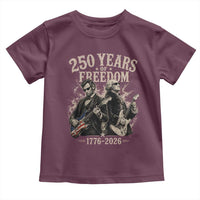 George Washington Lincoln Playing Guitar USA 250th Anniversary Toddler T Shirt 250 Years Of Freedom 1776 2026