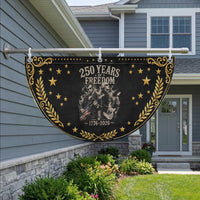 George Washington Lincoln Playing Guitar USA 250th Anniversary Patriotic Fan Flag 250 Years Of Freedom 1776 2026
