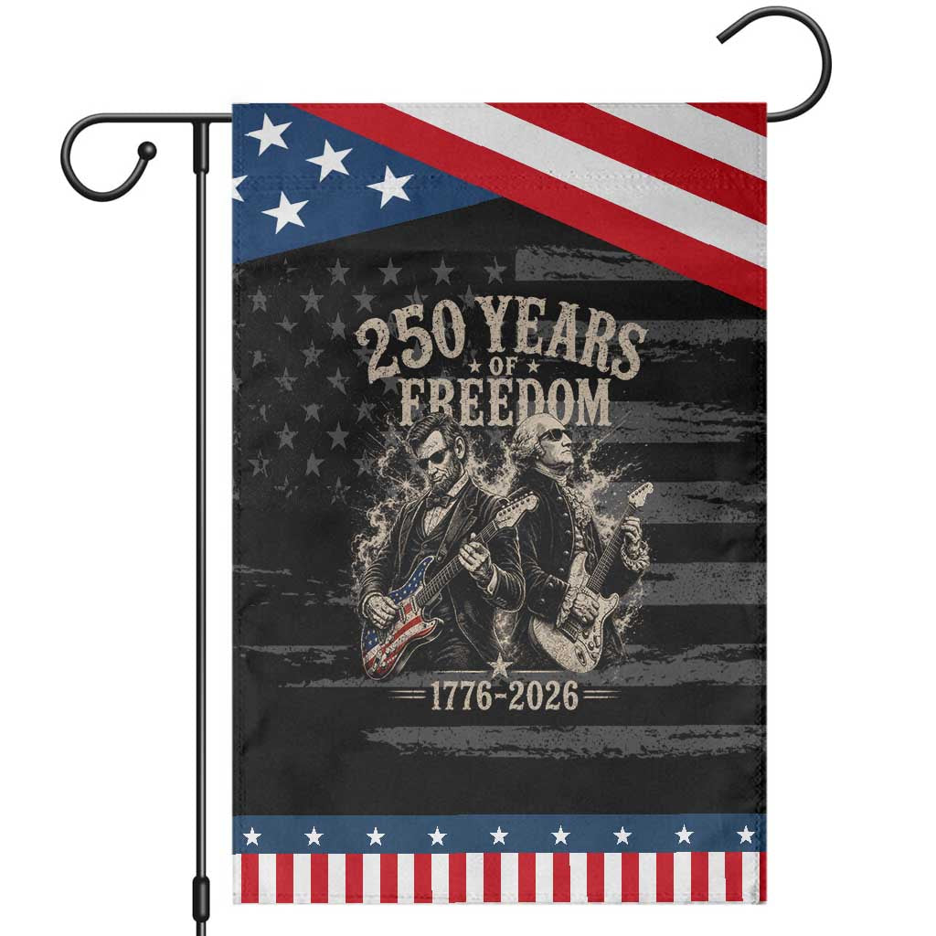 George Washington Lincoln Playing Guitar USA 250th Anniversary Patriotic Garden Flag 250 Years Of Freedom 1776 2026