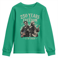 George Washington Lincoln Playing Guitar USA 250th Anniversary Youth Sweatshirt 250 Years Of Freedom 1776 2026