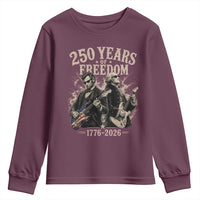 George Washington Lincoln Playing Guitar USA 250th Anniversary Youth Sweatshirt 250 Years Of Freedom 1776 2026