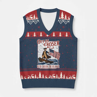 Get In Loser We're Crossing The Delaware V-Neck Knit Sweater Vest Funny George Washington US 250th 4th Of July