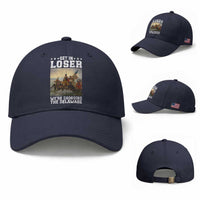 Get In Loser We Are Crossing The Delaware Baseball Cap Funny George Washington 4th Of July Artwork