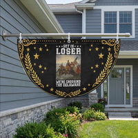 Get In Loser We Are Crossing The Delaware Patriotic Fan Flag Funny George Washington 4th Of July Artwork