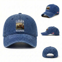 Get In Loser We Are Crossing The Delaware Washed Cotton Baseball Cap Funny George Washington 4th Of July Artwork