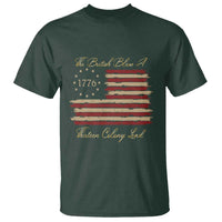Funny The British Blew A Thirteen Colony Lead T Shirt 4Th Of July Betsy Ross Flag - Wonder Print Shop