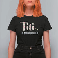 Funny Auntie T Shirt For Women Like An Aunt But Cooler Flower - Wonder Print Shop