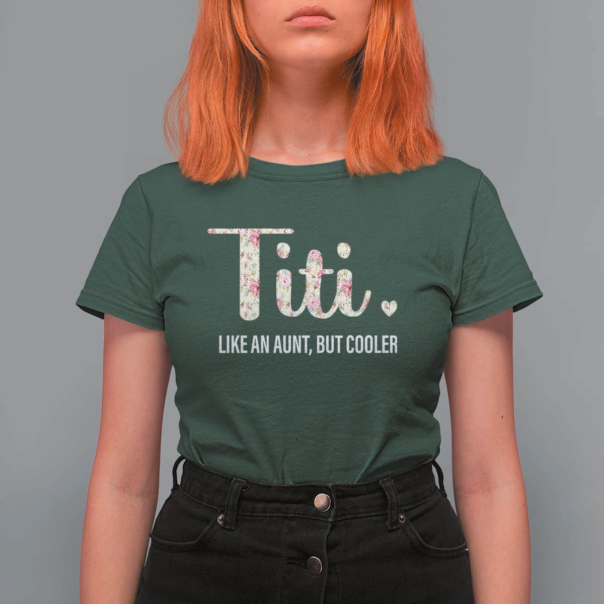 Funny Auntie T Shirt For Women Like An Aunt But Cooler Flower - Wonder Print Shop
