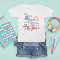 Funny Girls Trip T Shirt For Kid Beaches Booze And Besties Seashell Cocktail - Wonder Print Shop