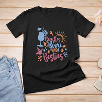 Funny Girls Trip T Shirt For Women Beaches Booze And Besties Seashell Cocktail - Wonder Print Shop