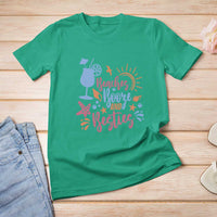 Funny Girls Trip T Shirt For Women Beaches Booze And Besties Seashell Cocktail - Wonder Print Shop