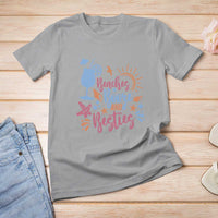 Funny Girls Trip T Shirt For Women Beaches Booze And Besties Seashell Cocktail - Wonder Print Shop