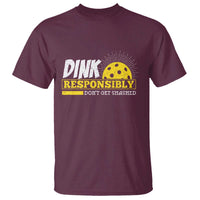 Funny Pickleball T Shirt Dink Responsibly Don't Get Smashed Pickle Ball Player - Wonder Print Shop