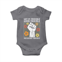 John Lewis Quote Baby Onesie Get In Good Necessary Trouble Civil Rights Handfist - Wonder Print Shop
