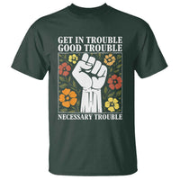John Lewis Quote T Shirt Get In Good Necessary Trouble Civil Rights Handfist - Wonder Print Shop