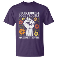John Lewis Quote T Shirt Get In Good Necessary Trouble Civil Rights Handfist - Wonder Print Shop