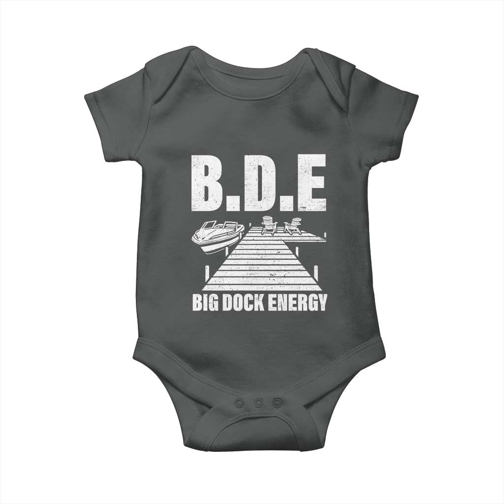 Funny BDE Big Dock Energy Baby Onesie Lake And Boating Lover - Wonder Print Shop