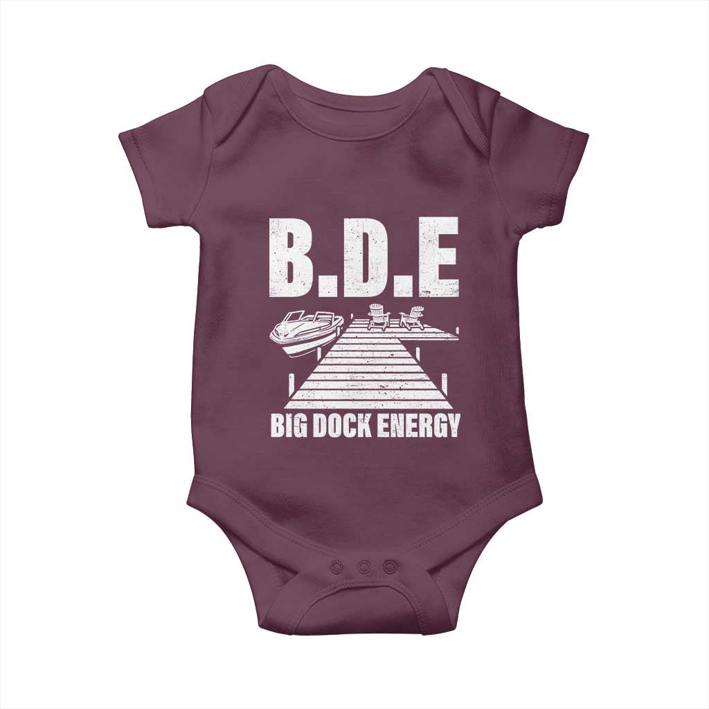 Funny BDE Big Dock Energy Baby Onesie Lake And Boating Lover - Wonder Print Shop