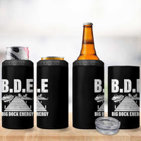 Funny BDE Big Dock Energy 4 in 1 Can Cooler Tumbler Lake And Boating Lover - Wonder Print Shop