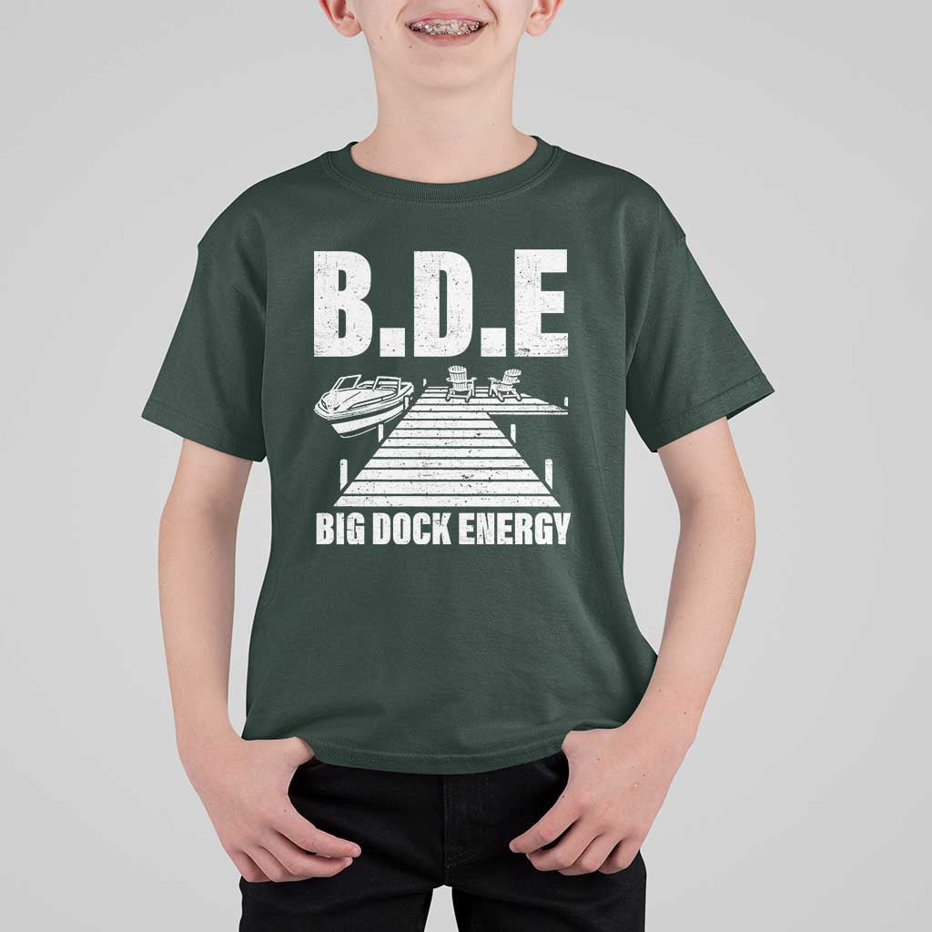 Funny BDE Big Dock Energy T Shirt For Kid Lake And Boating Lover - Wonder Print Shop